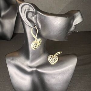 Elegant Silver Heart Earrings